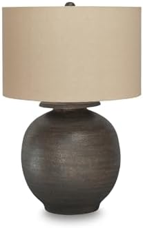 Signature Design by Ashley Carlenbury Retro Metal Table Lamp, Antique Brown by Unknown