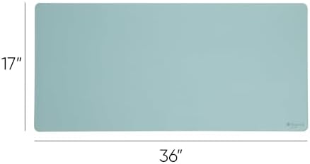 Smead Vegan Leather Desk Pad Mat, Office Desk Mat, Large, Superior Blue - Image 4