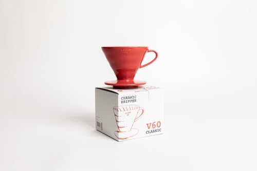 Hario V60 Ceramic Coffee Dripper, Size 02, Red - Image 2