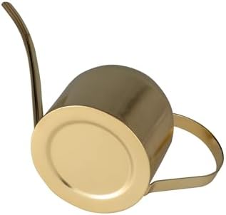 IMEEA 30oz Indoor Plant Watering Can Stainless Steel Long Spout, Gold - Image 5