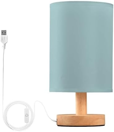DOMIKING Sky Blue Pattern Bedside Table Lamp for Bedroom Small Lamps for Nightstand Lamp with USB Ports Reading Desk Lamp for Living Room Home Office Kids Room by DOMIKING