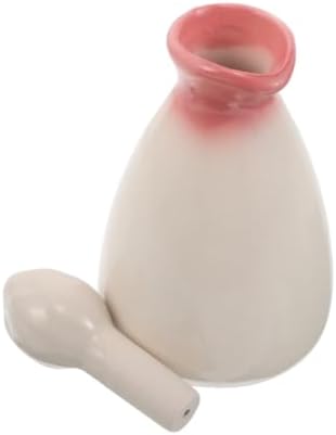 80ml Ceramic Essential Oil Bottle with Leak-Resistant Cap for Spa Use by UPKOCH