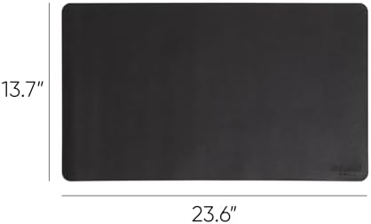 Smead Vegan Leather Desk Pad Mat, Office Desk Mat, Small, Charcoal Gray - Image 4