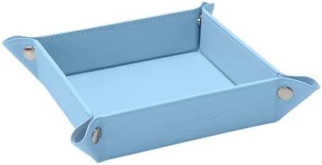 UnionBasic Small Valet Tray, Jewelry Tray for Rings Watches Earrings, Entryway Catchall Caddy for Coins Keys Change, Nightstand Bedside Valet Holder, Trays for Electronic Gadgets, Blue - Image 7