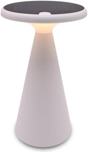 Solar Mushroom Lamp, Stepless Dimming, 45h Runtime, White by VerLuce