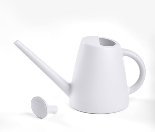 ZXJ Plant Watering Cans for Indoor and Outdoor Home Garden Plants - with Long Spout - White - 1/2 Gallon by ZXJ