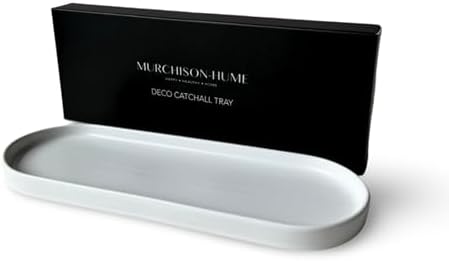 Elegant Ceramic Kitchen Sink Caddy & Bathroom Countertop Tray - Versatile Ceramic Vanity Tray for Home Organization & Decor, Durable & Microwave Safe, 11.8" x 4.1" x 0.8" by Unknown
