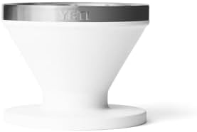 YETI Pour Over Coffee Maker Accessory Ramblers, Designed for Perfect Coffee Extraction Anywhere, Stainless Steel, fits any V60 Filter, White by YETI