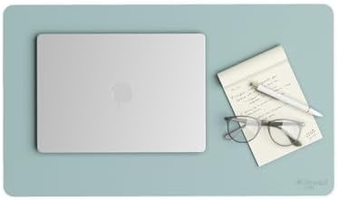 Smead Vegan Leather Desk Pad Mat, Office Desk Mat, Small, Superior Blue by SMEAD