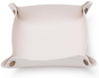 Canvas Storage Tray Cotton Key Catchall Stylish Organizer for Small Items Lightweight Design (Beige,Small) by YONBEN