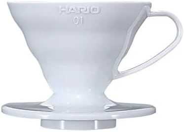 HARIO VDR-01-W V60 01 Transparent Coffee Dripper White Coffee Dripper for 1-2 Cups by Hario