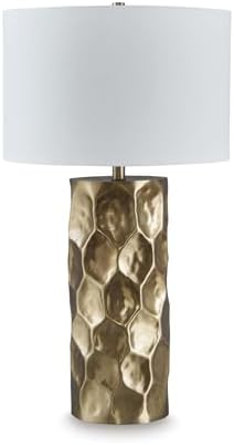 Signature Design by Ashley Marshawn Glam Metal Table Lamp with 3-Way Switch, Metallic by Unknown
