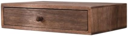 Wood Desktop Organizer Office Supplies Organizer with Drawer Versatile Cosmetic Organizer for Sticky Notes Stamps Paper Clips, 1 drawer by IEUDNS