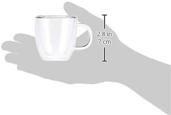 Bodum 5oz Bistro Double Wall Espresso Mug, High-Heat Borosilicate Glass, Set of 2, Clear - Image 3