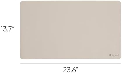 Smead Vegan Leather Desk Pad Mat, Office Desk Mat, Small, Sandstone Beige - Image 4