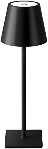 KDG Cordless Black Table Lamp, Portable Desk Lamp, 5000mAh Battery Operated by KDG