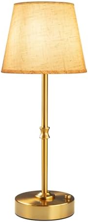 EppieBasic Cordless Table Lamp Rechargeable: Fast Charging & Long Lasting - 2700K Warm Light Small Vintage Gold Side Table Lamps - Dinning Living Room Bedroom - Linen Shade by EppieBasic