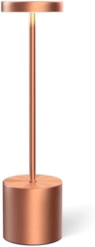 Swinerton Cordless Table Lamps Rechargeable, Portable LED Desk Lamp, 5000mAh Battery Powered Wireless Table Light - 3 Color Dimmable Lighting for Restaurant Dining Patio Outdoor Bedroom(Rose Gold) by Swinerton