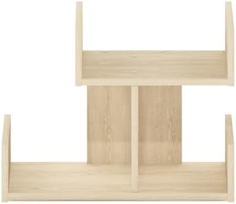 Furinno HERMITE Desk File Folder Organizers, 3-Shelf Desktop Office Organization Racks, Desk Top Display Book Shelf, for Paper, Office Supplies, Magazine, Bauhaus Oak - Image 6