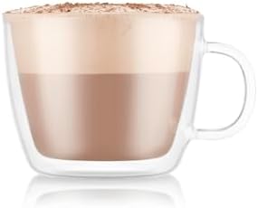 Bodum 15oz Double Wall Latte Mug, High-Heat Borosilicate Glass, Set of 2, Clear (Pack of 4) - Image 2