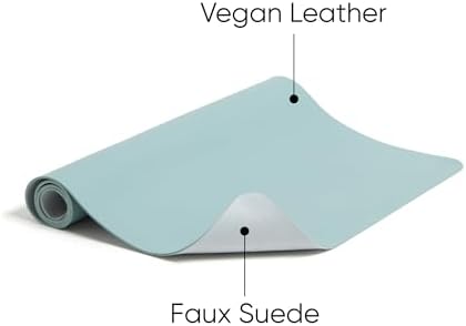 Smead Vegan Leather Desk Pad Mat, Office Desk Mat, Small, Superior Blue - Image 2