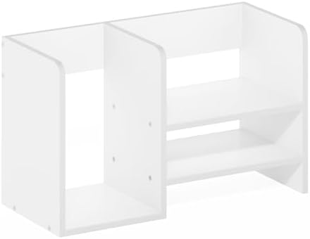 Furinno HERMITE Desk Organizers, Office Organization with Accessories and Vertical File Holder, 3-Shelf Desktop Book Shelf, for Office Supplies, Desk Accessories, for Study Room, Dorm, White - Image 5