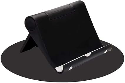 Flexible Foldable Cell Phone Tablet Desk Stand Holder Smartphone Mobile Phone Bracket for Mobilephone Stand (Black)