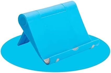 Flexible Foldable Cell Phone Tablet Desk Stand Holder Smartphone Mobile Phone Bracket for Mobilephone Stand (Blue)