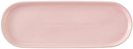 Ceramic Sink Tray, Bathroom Counter Tray, Bathtub Tray, Cosmetics Dish, Candle Tray, Perfume Shampoo Liquid Soap Tray Simple Style Design Suit for Bathroom and Kitchen (Pink) - Image 6