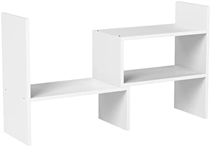 Sorfity Expandable Wood Desktop Bookshelf Desktop Organizer Office Storage Rack Wood Display Shelf - Free Style Display True Natural Stand Shelf Rack Assemble by Sorfity