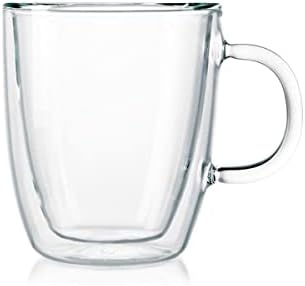 Bodum 10oz Bistro Double Wall Insulated Mug, High-Heat Borosilicate Glass, Set of 6, Clear - Image 5