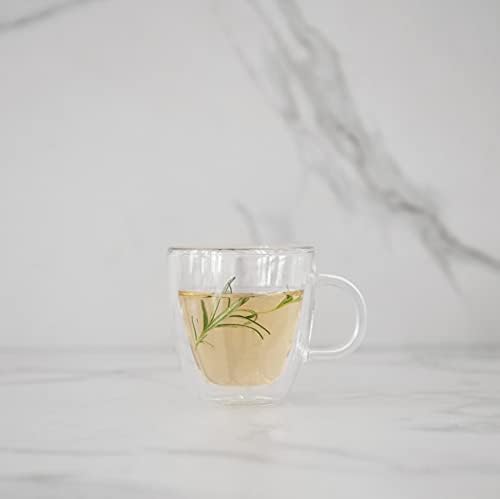 Bodum 5oz Bistro Double Wall Espresso Mug, High-Heat Borosilicate Glass, Set of 2, Clear - Image 2