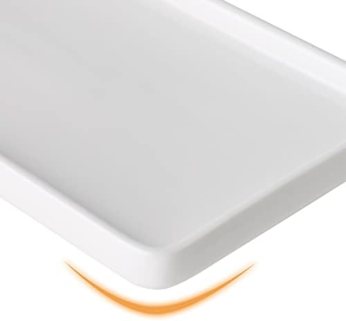 Gurygo 2 Pack 10" Bathroom Tray, Ceramic Vanity Trays for Bathroom, Small Ceramic Trays, Kitchen Soap Tray for Kitchen Counter (White, 10",Set/2) - Image 4