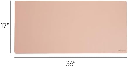 Smead Vegan Leather Desk Pad Mat, Office Desk Mat, Large, Dusty Rose Pink - Image 4