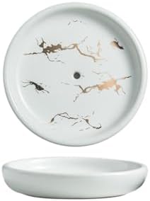 Holder Round Self Draining Small Ceramic Tray Cute Jewelry Soap Dish by Unknown