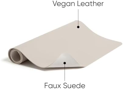 Smead Vegan Leather Desk Pad Mat, Office Desk Mat, Medium, Sandstone Beige - Image 2