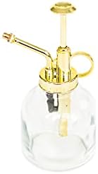 Glass Plant Watering Mister – 8 Ounces Gold Accent Plant Spray Bottle – Single Handed Watering Can for Indoor Plants by TheAirPlantShop