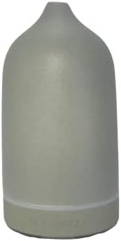 Ceramic Essential Oil Diffuser - 10 Watt Ultrasonic Aromatherapy Portable Air Diffuser- Promote Sleep Moisturize The Air & Eliminate Odor - Suitable for Home and Office - 160ml (Cool Gray) by Scenzza