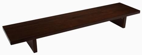 Desky Minimal Monitor Stand Dark Walnut Rubberwood by Desky