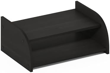 Furinno Classic Desk Organizers and Accessories, 2-Tier Monitor Riser, Office Organization, Desk Top Book Shelf, for Office Supplies, Office Desk Utility, Dark Espresso - Image 5