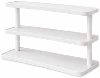 HealthEmpire 3-Tier Cosmetic Organizer Shelf for Countertop – Wooden Makeup & Skincare Storage Rack, Bathroom Vanity Display Stand for Perfume, Toiletries & Office Desk Organization (White) - Image 5