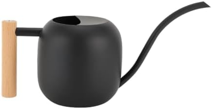 Watering Can 45 oz Long Spout Wooden Handle Stainless Steel by EPalace