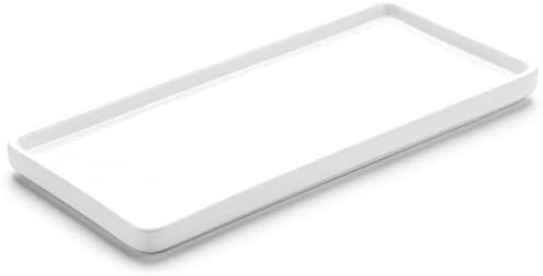 Gurygo 6" Small Ceramic Bathroom Tray for Kitchen Counter - Rectangle Ceramic Sink Tray for Bathroom Counter - Porcelain Dispenser Organizer for Kitchen Bathtub Counter, White by FocusonHomeKitchen