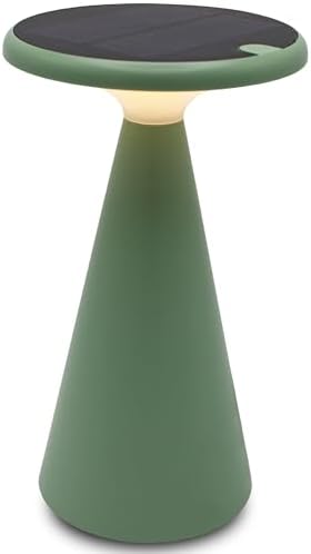 Solar Mushroom Lamp, Stepless Dimming, 45h Runtime, Green by VerLuce