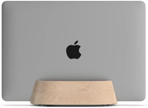 HumanCentric Vertical Laptop Stand in Maple Wood, Adjustable by HumanCentric
