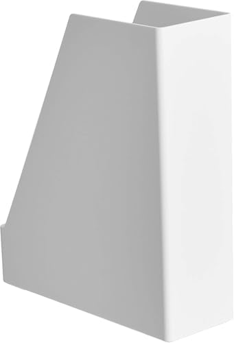 Amazon Basics Rectangular Plastic Desk Organizer, Magazine Rack, White, 2-Pack Temp - Image 6