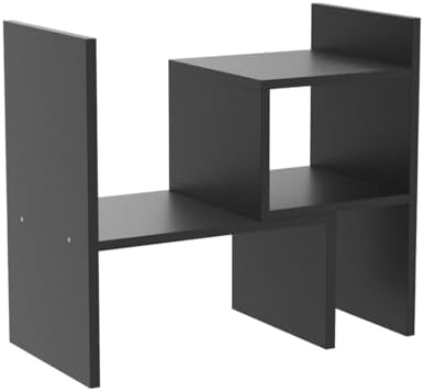 Jerry & Maggie Adjustable Rotatable Wood Desktop Display Shelf Black - Image 4