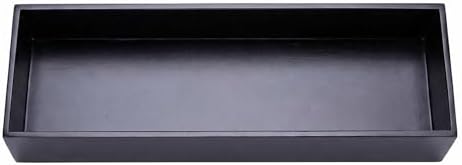 Black Bamboo Drawer Organizer, Rectangular Storage Tray, 12 x 4 x 2 Inch by Unknown
