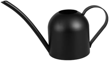 IMEEA Small Watering Can for Indoor Plants Stainless Steel Watering Can with Long Spout 15oz/450ml, (Black) by IMEEA