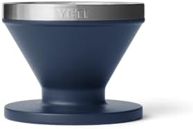 YETI Pour Over Coffee Maker Accessory Ramblers, Designed for Perfect Coffee Extraction Anywhere, Stainless Steel, fits any V60 Filter, Navy by YETI